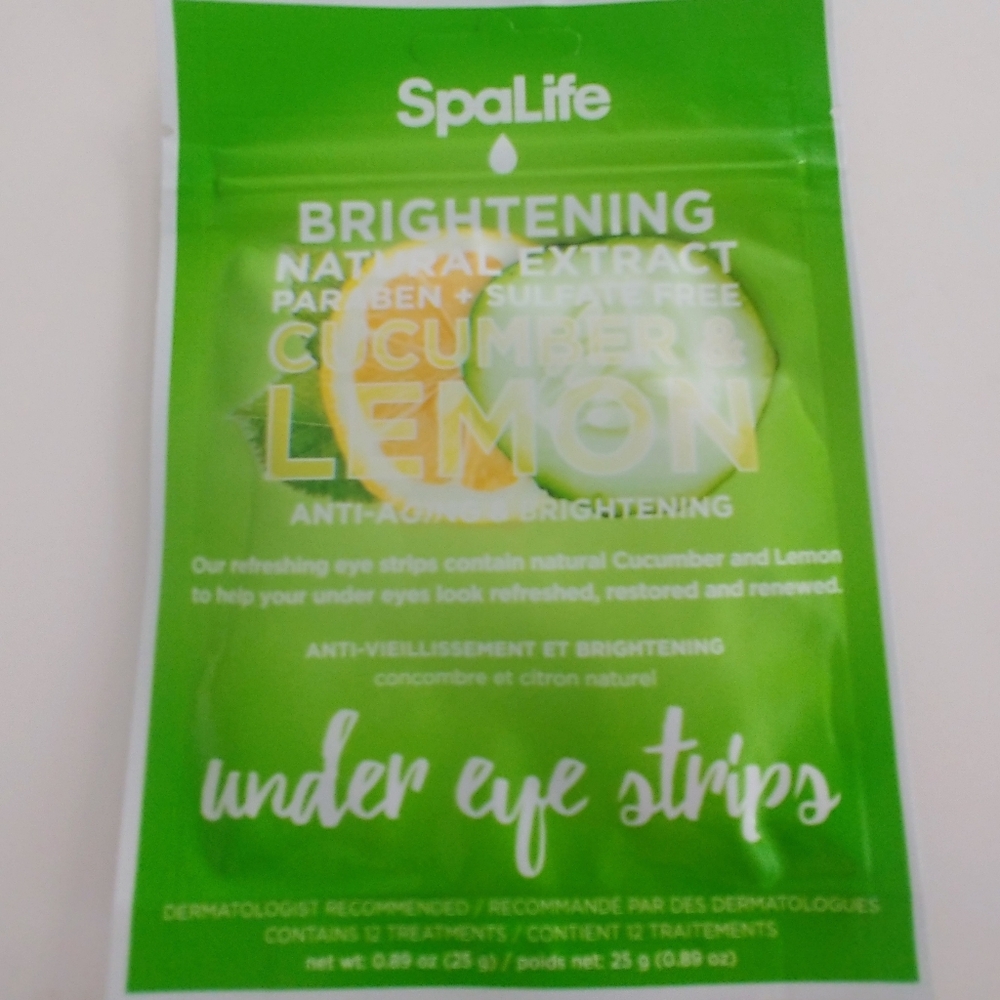 SpaLife Cucumer Lemon Under Eye Strips. 12 Treatments